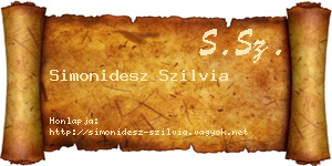 Simonidesz Szilvia névjegykártya