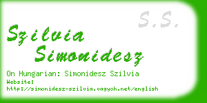 szilvia simonidesz business card